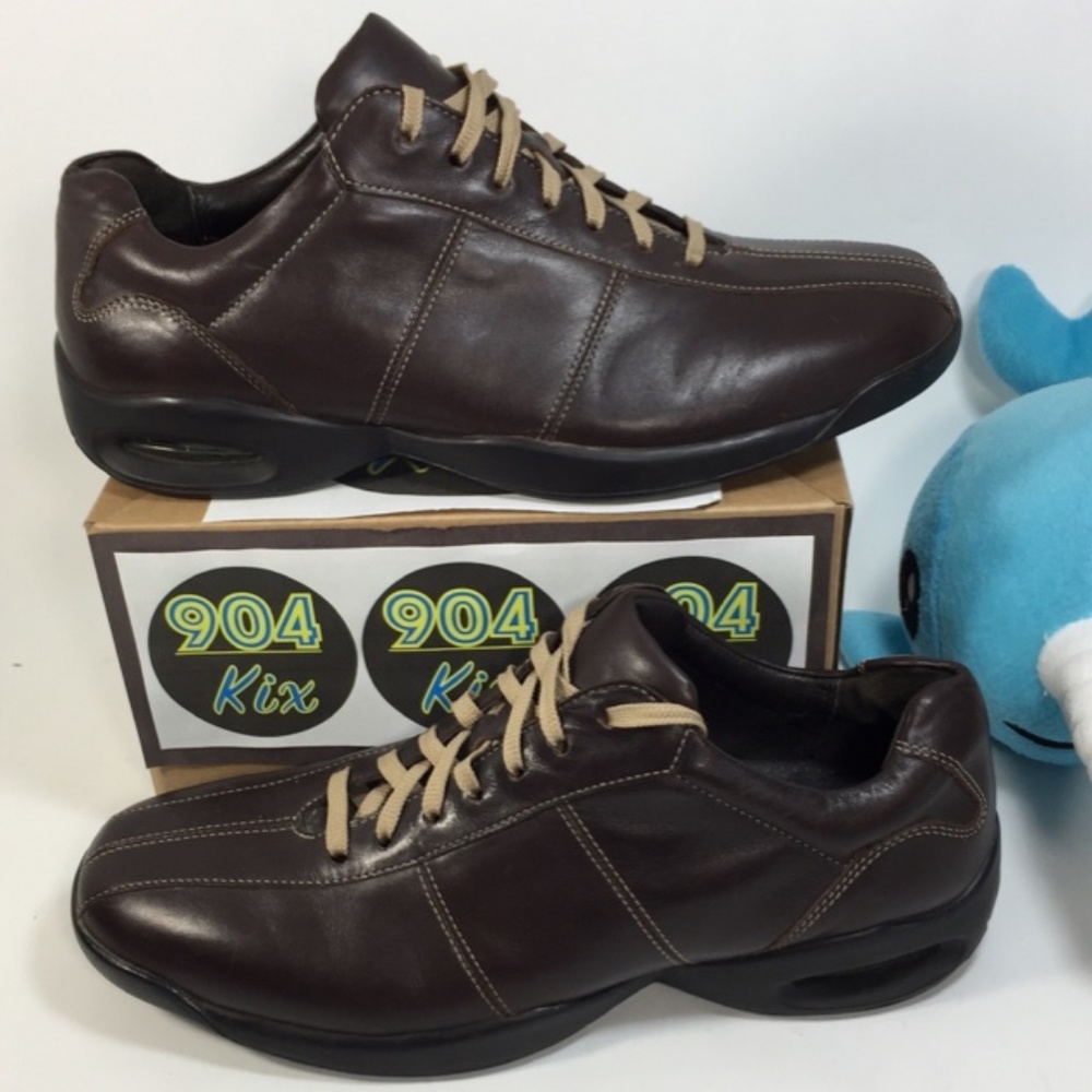 Cole Haan Nike Air men brown leather shoes, Sz 9